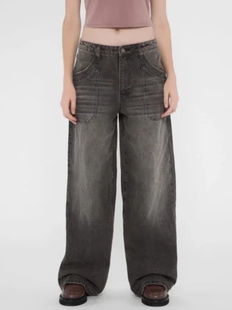 Jeans à jambes larges et double poche Guess Originals