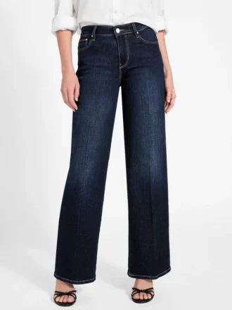Jeans palazzo sexy à taille moyenne et jambes larges
