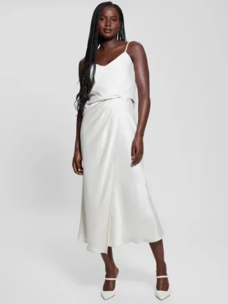 Jupe mi-longue en satin Eco Anastasia Jupe mi-longue en satin Eco Anastasia