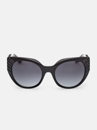 Lunettes de soleil Adina en plastique texturé, forme œil de chat