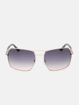 Lunettes de soleil carrées en métal