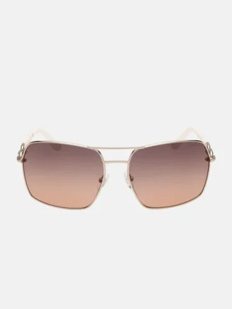 Lunettes de soleil carrées en métal