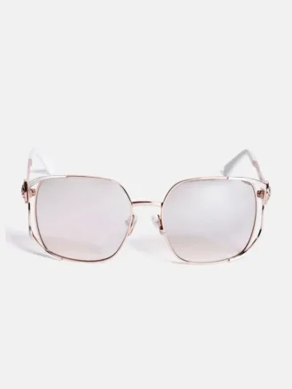 Lunettes de soleil carrées en métal Vera
