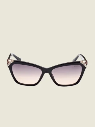 Lunettes de soleil carrées en plastique écaille