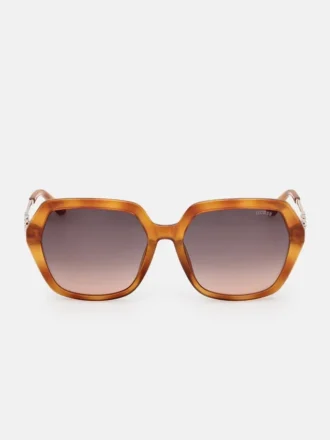 Lunettes de soleil carrées et géométriques en plastique