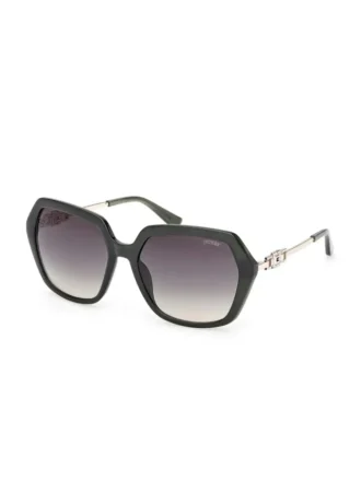 Lunettes de soleil carrées et géométriques en plastique