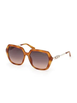 Lunettes de soleil carrées et géométriques en plastique
