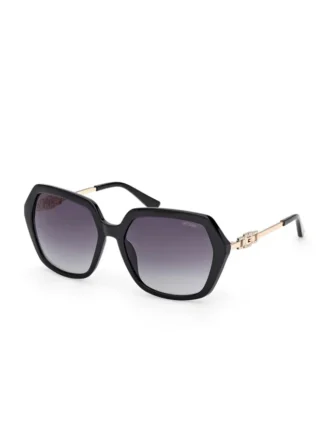 Lunettes de soleil carrées et géométriques en plastique