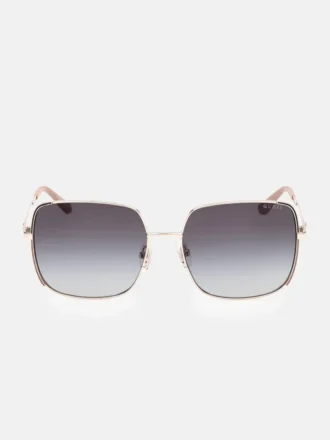 Lunettes de soleil carrées oversize en métal