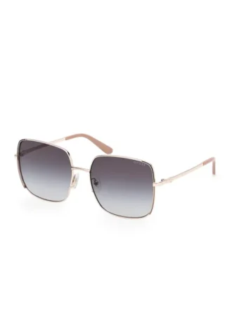 Lunettes de soleil carrées oversize en métal