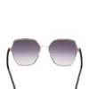 Lunettes de soleil géométriques en métal