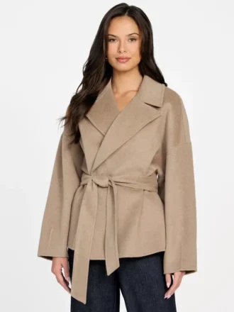 Manteau court ceinturé Ella