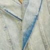 Manteau en denim à empiècements