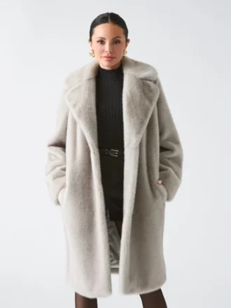 Manteau en fausse fourrure Bianca