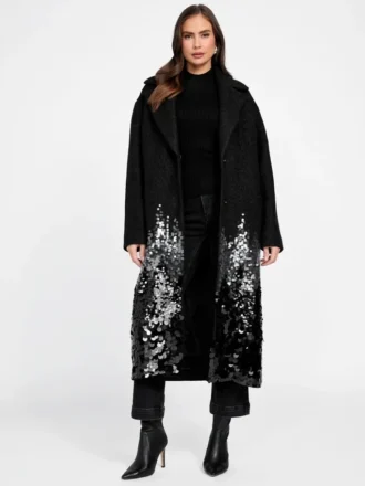 Manteau en maille à paillettes Vicky