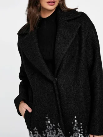 Manteau en maille à paillettes Vicky