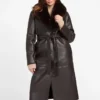 Manteau en simili cuir Zoey