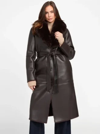 Manteau en simili cuir Zoey