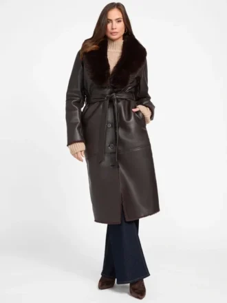 Manteau en simili cuir Zoey