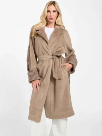 Manteau en tricot et fausse fourrure Lucrezia