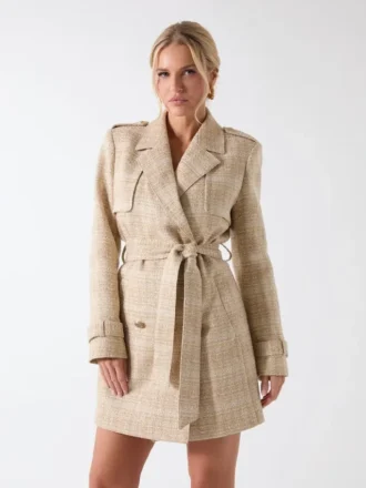 Manteau en tweed scintillant Eco Mariah