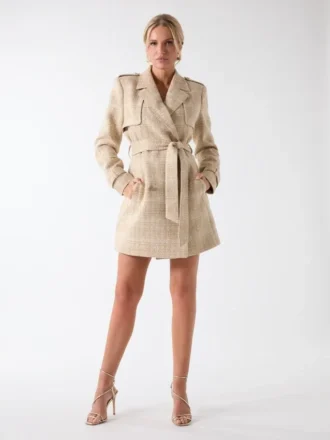 Manteau en tweed scintillant Eco Mariah