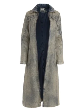 Manteau long en denim