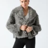 Manteau long en fausse fourrure Margot