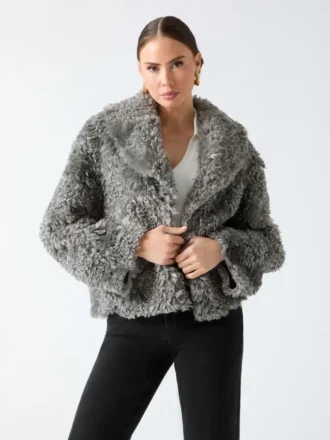 Manteau long en fausse fourrure Margot