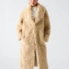 Manteau long en fausse fourrure Margot
