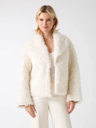 Manteau long en fausse fourrure Margot