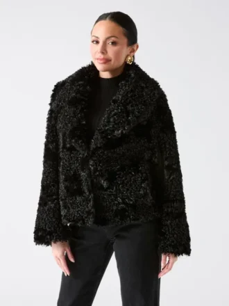 Manteau long en fausse fourrure Margot