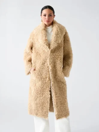 Manteau long en fausse fourrure Margot
