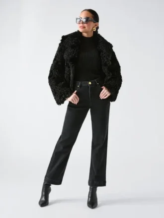 Manteau long en fausse fourrure Margot