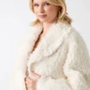 Manteau long en fausse fourrure Margot
