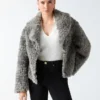 Manteau long en fausse fourrure Margot