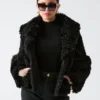 Manteau long en fausse fourrure Margot
