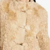 Manteau mi-long en fausse fourrure Rachel