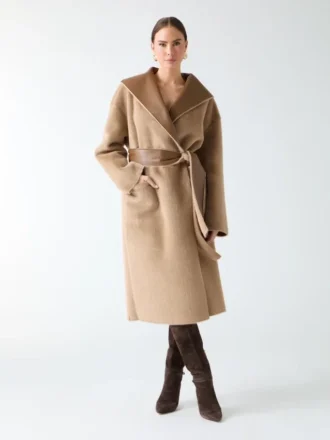 Manteau réversible en simili cuir Ines