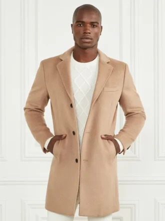 Manteau à simple boutonnage en mélange de laine Manteau à simple boutonnage en mélange de laine