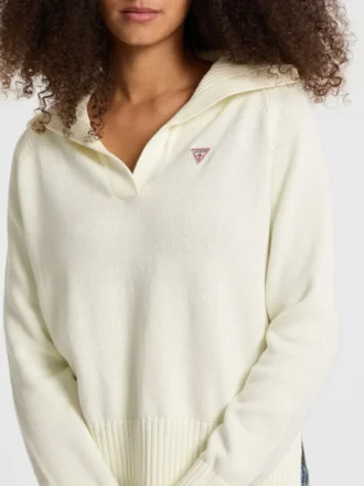 Mini-pull polo à motifs triangulaires