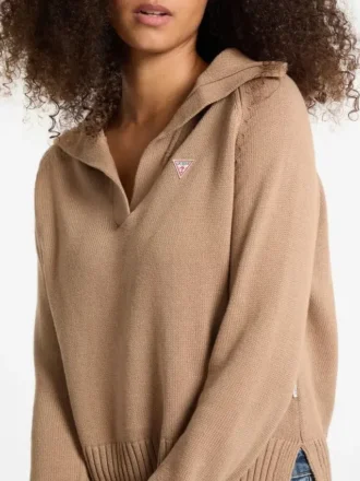Mini-pull polo à motifs triangulaires