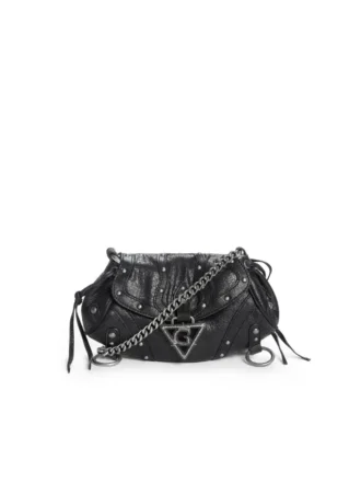 Mini sac à main en cuir craquelé