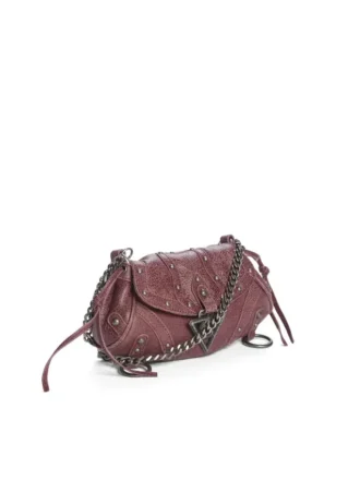 Mini sac à main en cuir craquelé