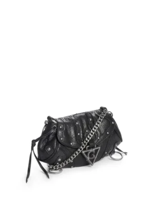 Mini sac à main en cuir craquelé