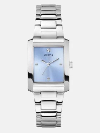 Montre analogique argentée
