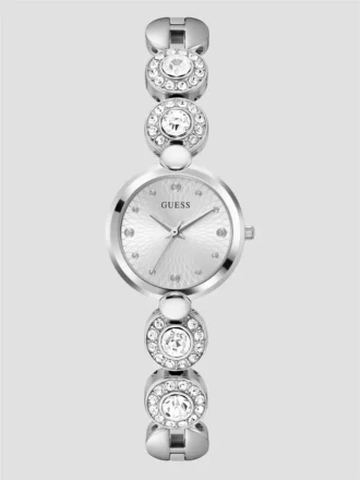 Montre analogique argentée