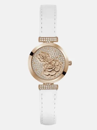 Montre analogique en cuir véritable 34 mm