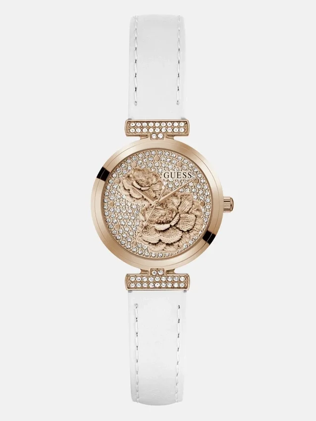 Montre analogique en cuir véritable 34 mm Montre analogique en cuir véritable 34 mm