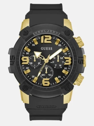 Montre chronographe en silicone noire